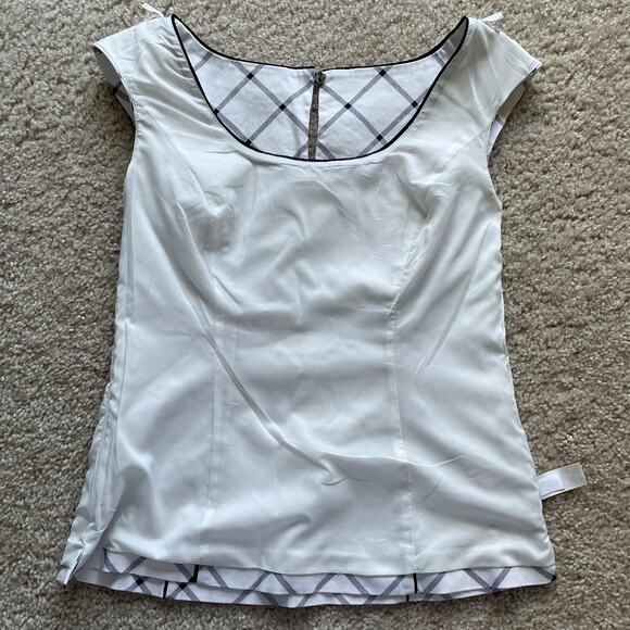 Sleeveless Black & White Top Size 2 WHBM - Picture 7 of 11